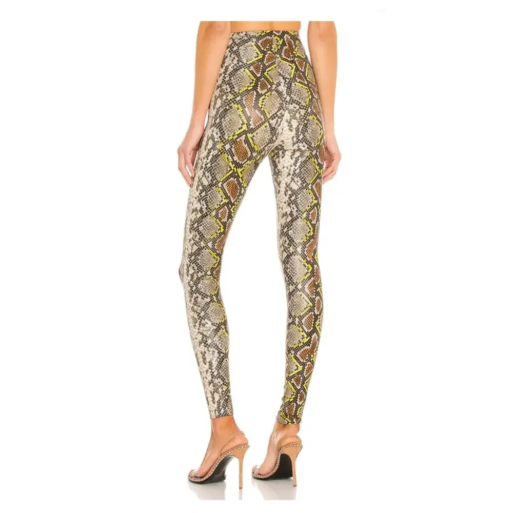 Commando Faux Leather Animal Legging in Neon Snake NWT